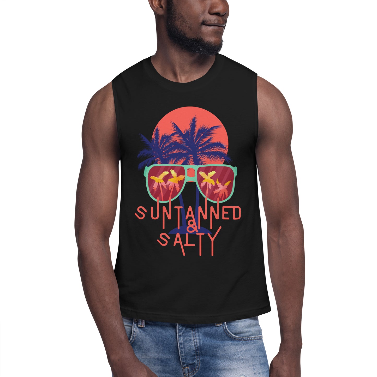 Suntanned & Salty Unisex Muscle Shirt