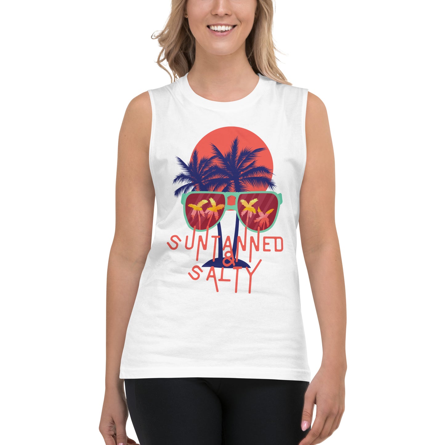 Suntanned & Salty Unisex Muscle Shirt