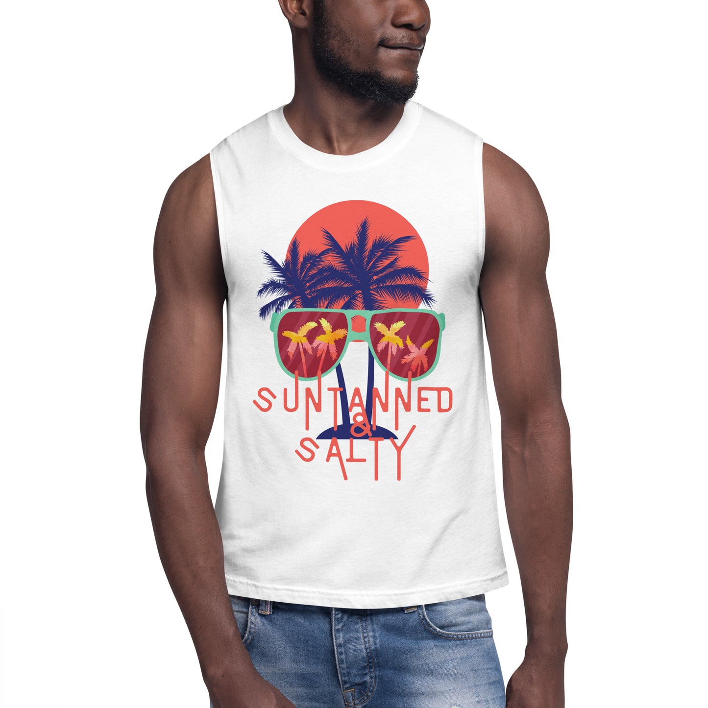 Suntanned & Salty Unisex Muscle Shirt