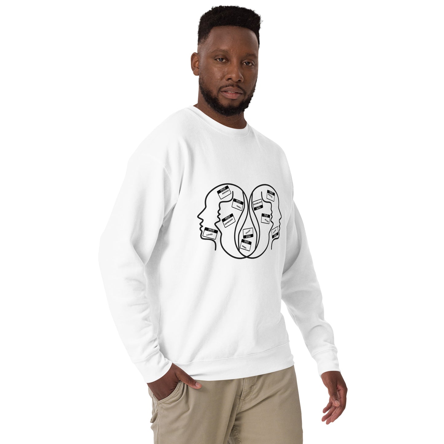 MHH (black & white) Unisex Crew Neck